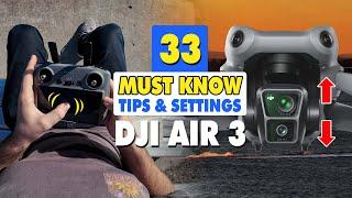 33 MUST KNOW DJI Air 3 Tips & Tricks | DJI Fly Drone App Settings