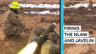 UK troops demonstrate weapons being sent to Ukraine