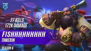 27 KILLS 172K DAMAGE FISHHHHHHHHH BARIK PALADINS COMPETITIVE (SEASON 6) TINKERIN