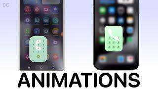 Latest: OneUI vs IOS - Apps & Widget Animations!