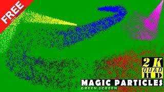 Magic Particles Effect 2K Green Screen