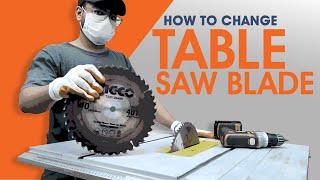 How to Change a Table Saw Blade // VoodWorx