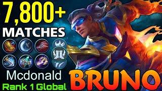 89% Win Rate S30 Bruno Insane 7,800+ Matches - Top 1 Global Bruno by Mcdonald - Mobile Legends