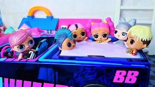 THE POOL IS IN THE CAR! ALL LOL DOLLS ARE A SURPRISE FOR THE PARTY! Darinelka dolls lol surprise car