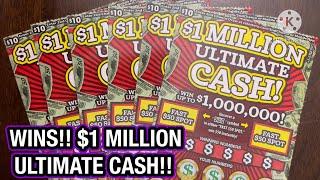 WINS!! $1 MILLION ULTIMATE CASH!! CA Scratchers