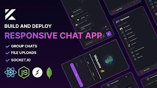  Realtime Responsive Chat App with React, Node.js, Socket.io and MongoDB with Group Chats