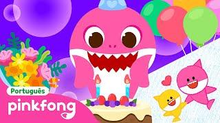 Feliz Aniversário, Mamãe Tubarão | Parabéns pra Você | Pinkfong, Bebê Tubarão! Canções para Crianças