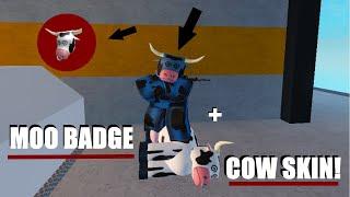 *HOW TO GET THE SECRET COW SKIN AND MOO BADGE IN ARSENAL!*(Roblox)