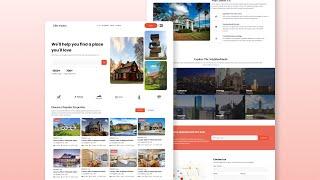 Responsive Real Estate Website Using HTML CSS and JavaScript
