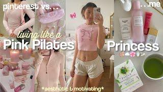 becoming a PINK PILATES PRINCESS  pinterest girl, wellness, workouts, aesthetic vlog