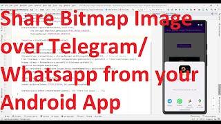 How to share bitmap image over Telegram, WhatsApp, google photos, etc. from your Android App?