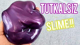 TUTKALSIZ BORAKSSIZ Slime Nasıl Yapılır  Evdeki Malzemeler ile slime 