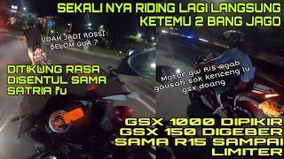 LAGI LAGI ! Dikira Gsx150 di geber sama R15 sampai limit ! diajak nikung kek rossi sama bang jago!