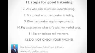 12 steps to better listening skills & subsequently making more sales...