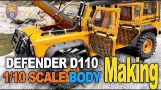 1/10 Scale RC Car | Camel Trophy D110 Defender | Scale B0DY | Axial SCX10 II | Make a sash & body