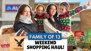 $1000 Weekly Grocery & Holiday Shopping Haul for Our Family of 13!