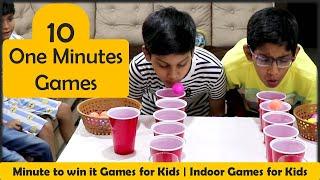 10 One minute games for kids | Indoor games to play at home | Minute to win it games for kids (2024)