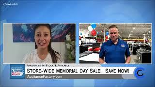 Denver - Colorado & company 9news - Appliance Factory and Mattress Kingdom  May 26 segment