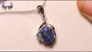 Opal Triplet Sterling Silver Pendant