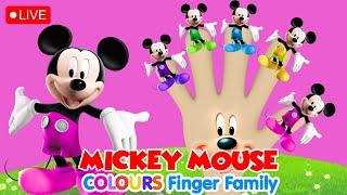 LIVE! MICKEY Colours FINGER FAMILY Nursery Rhymes & Kids Songs