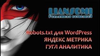 Robots.txt для WordPress, ЯНДЕКС МЕТРИКА, ГУГЛ АНАЛИТИКА для WordPress