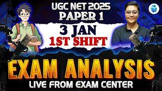 UGCNET 2025 Exam Analysis Today | UGC NET Paper 1 Exam Analysis 2025 | 3rd Jan, Shift 1 | JRFAdda