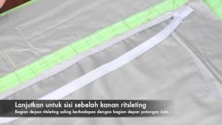 Part 3/4. Menjahit Sarung Bantal (Pemasangan Ritsleting)