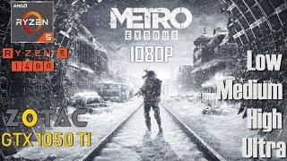 Metro Exodus :  GTX 1050 TI - Ryzen 5 1400 - 8GB DDR4 Ram - 1080p (All Settings)