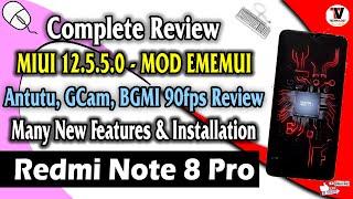 MIUI 12.5.5.0 - MODDED Android 11 on Redmi Note 8 Pro | Antutu, GCam, BGMI 90fps Complete Review 