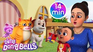 Meow Meow Billi Karti + More Hindi & Nursery Rhymes For Kids | Ding Dong Bells