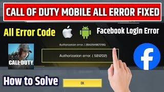 call of duty authorization error | codm authorization error 2B4294967295 / 5b1202 / 270fd2018 Fixed