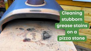 How To Remove Stubborn PIZZA STONE Grease Stains!