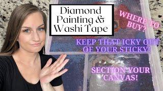 Diamond Painting & Washi Tape! What is it for!? How to Section a Canvas!? Where to buy!?