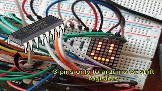 Arduino and LED Matrix with only 3 pin on the arduino