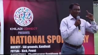 Ashok Kumar Dhyanchand - Speech - KC National Sports Day 2015