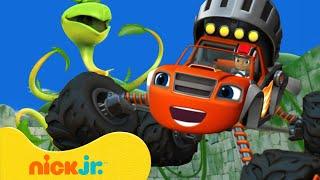 Sir Blaze Races Through a Slime Maze!  Blaze and the Monster Machines Full Scene | Nick Jr.