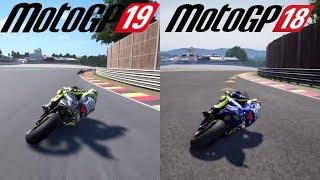 MotoGP 19 vs MotoGP 18 comparaison - Valentino Rossi