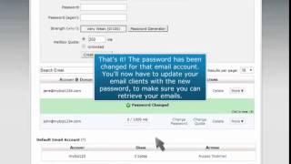 How to change an email account password in cPanel