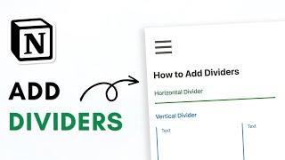 3 EASY Ways to Add Dividers in Notion: Beginners Tutorial 