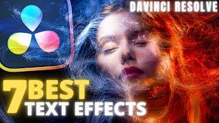 7 BEST Text EFFECTS in Davinci Resolve Free | Tutorial