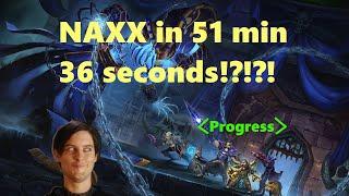 [Current] Insane Naxx speedrun world record by Progress! Fire Warlock PoV!