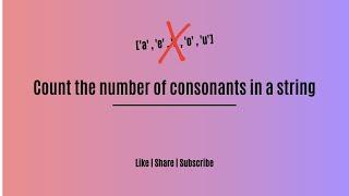 Counting Consonants