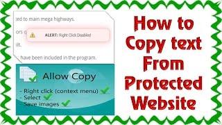 How to copy text from protected website