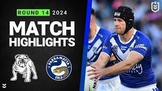 NRL 2024 | Bulldogs v Eels | Match Highlights