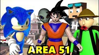 Storm RAID AREA 51 vs SONIC & BALDI CHALLENGE MOVIE Ft. GOKU (official) Minecraft Horror Animation