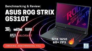 Asus ROG Strix G531GT i5 9th Gen Nvidia GTX 1650 Gaming - Review and Benchmarking Asus rog g531gt