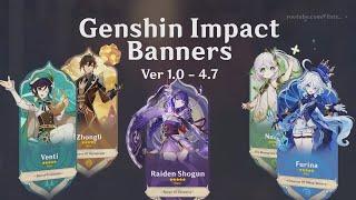 All Genshin Banners from ver 1.0 - ver 4.7