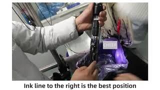 Let's take a look at the ink line adjustment of Videojet 1000 series machine!