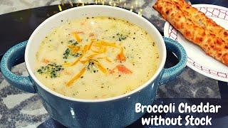 Easy Broccoli Cheddar Soup without Stock #Shorts