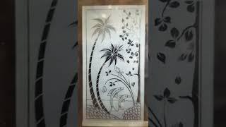 simple etching glass design